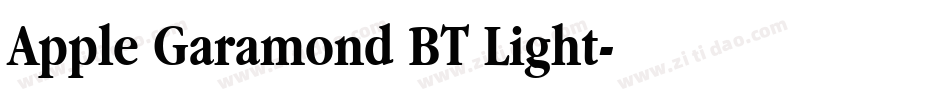 Apple Garamond BT Light字体转换